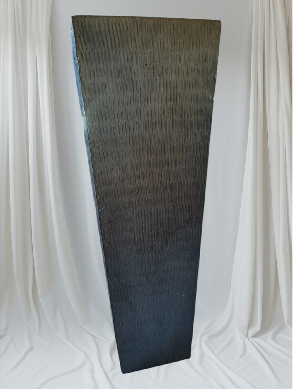 Vintage Textured West Elm Black Vase EUC HTF Unique